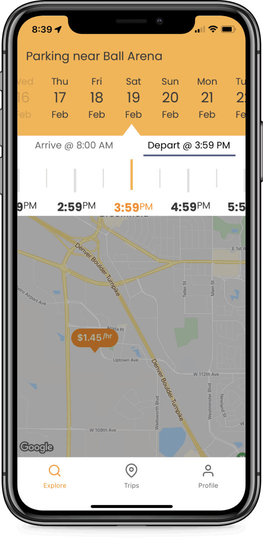 Searched space on Riive